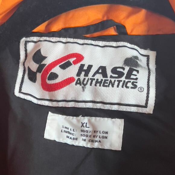 Chase Authentics Tony Stewart NASCAR 20 Black/Orange Windbreaker XL Zip Jacket - Picture 3 of 16